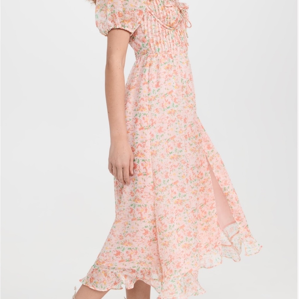 Astr Floral Pink Midi Dress